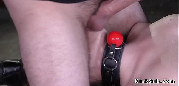  Two slaves made to lick and anal fuck